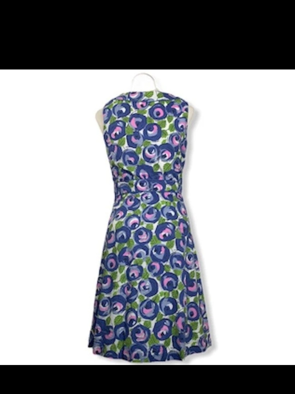 Boden Women's Multicolor Above The Knee Dress Retro Rose Size 12 L - Picture 3 of 10